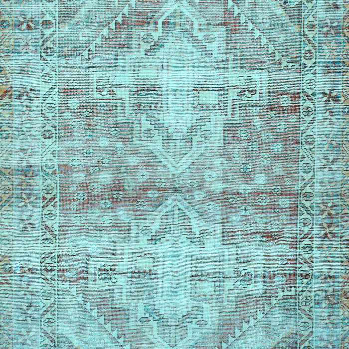 Machine Washable Persian Light Blue Traditional Rug, wshtr3742lblu