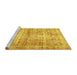 Sideview of Machine Washable Persian Yellow Traditional Rug, wshtr3742yw