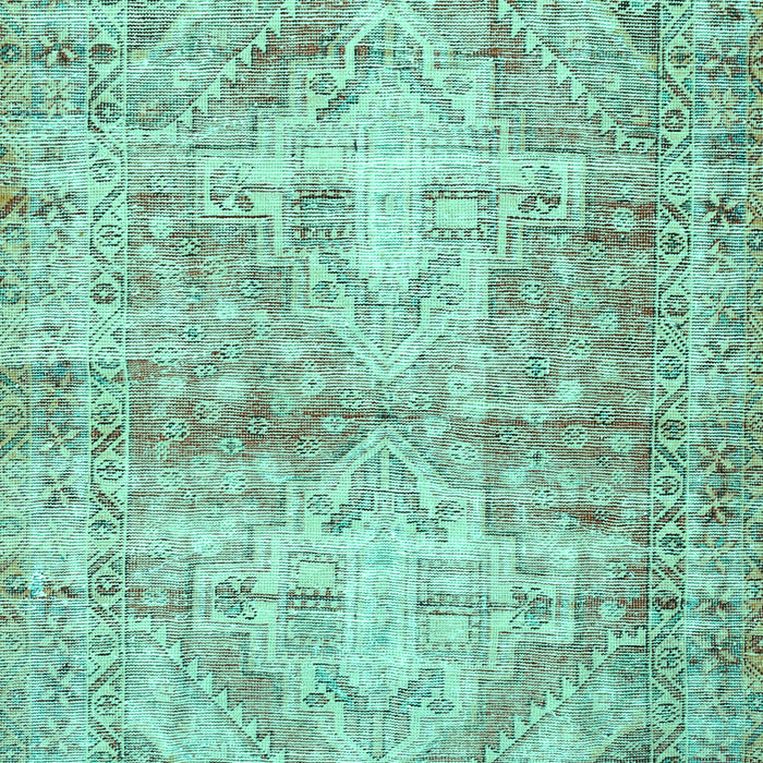 Machine Washable Persian Turquoise Traditional Area Rugs, wshtr3742turq