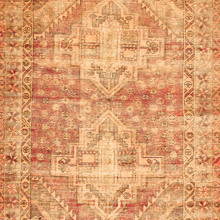 Serging Thickness of Machine Washable Persian Orange Traditional Area Rugs, wshtr3742org