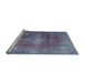 Sideview of Machine Washable Traditional Deep Periwinkle Purple Rug, wshtr3743