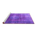 Sideview of Machine Washable Persian Purple Bohemian Area Rugs, wshtr3743pur