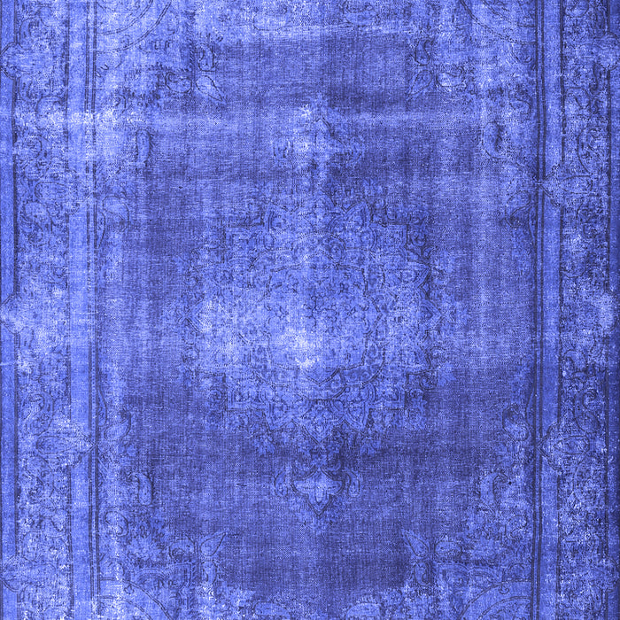 Machine Washable Persian Blue Bohemian Rug, wshtr3743blu