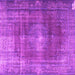 Square Machine Washable Persian Pink Bohemian Rug, wshtr3743pnk