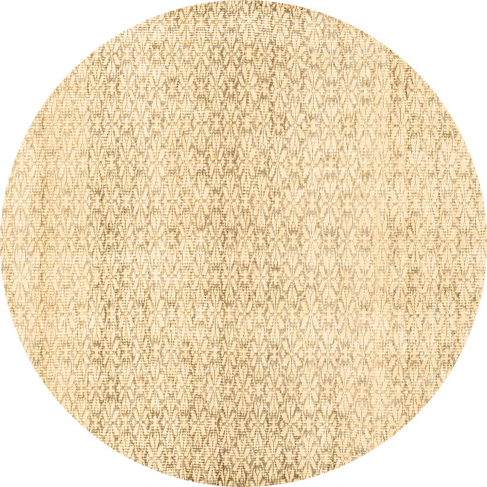 Round Persian Brown Traditional Rug, tr3744brn