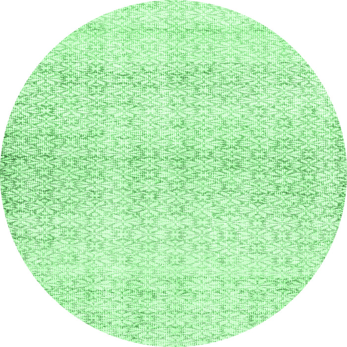 Round Persian Emerald Green Traditional Rug, tr3744emgrn