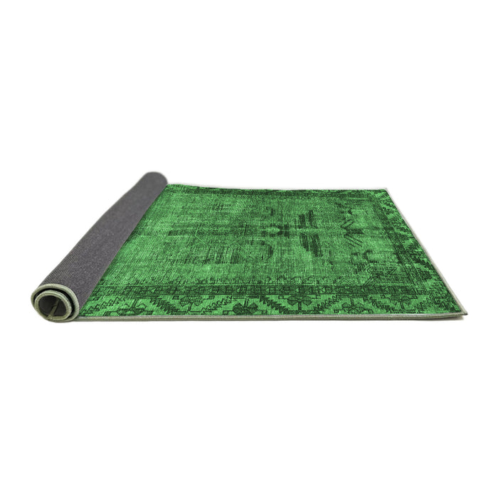 Sideview of Persian Emerald Green Traditional Rug, tr3745emgrn