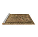 Sideview of Machine Washable Persian Brown Traditional Rug, wshtr3745brn