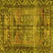 Square Persian Yellow Traditional Rug, tr3745yw