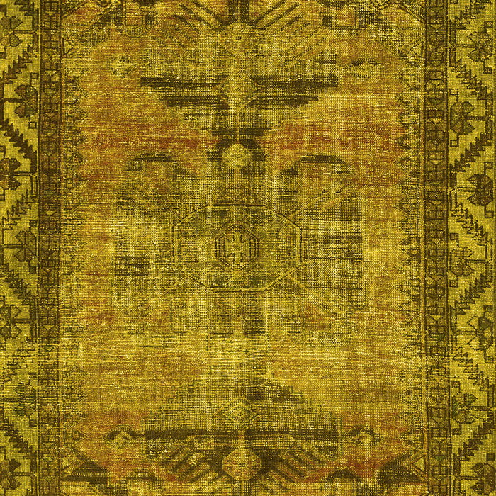 Machine Washable Persian Yellow Traditional Rug, wshtr3745yw