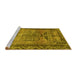 Sideview of Machine Washable Persian Yellow Traditional Rug, wshtr3745yw