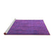 Sideview of Machine Washable Persian Purple Traditional Area Rugs, wshtr3746pur