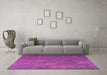 Machine Washable Persian Pink Traditional Rug in a Living Room, wshtr3746pnk