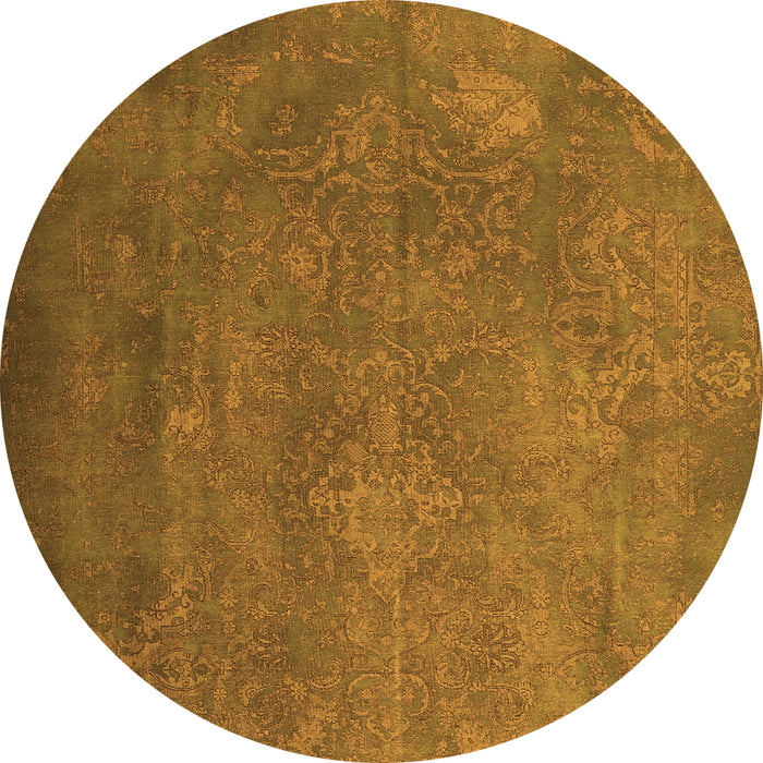 Square Persian Orange Traditional Rug, tr3746org