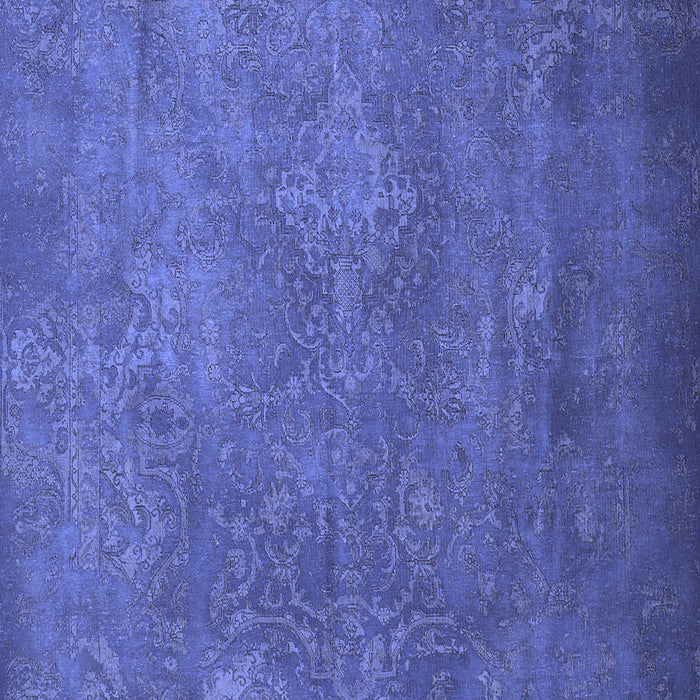 Machine Washable Persian Blue Traditional Rug, wshtr3746blu