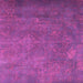 Square Machine Washable Persian Pink Traditional Rug, wshtr3746pnk