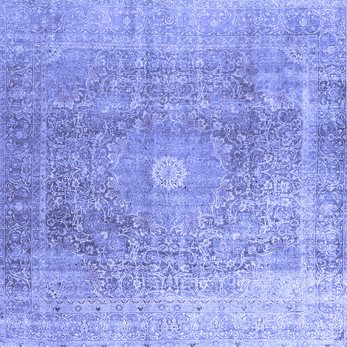 Square Persian Blue Traditional Rug, tr3747blu