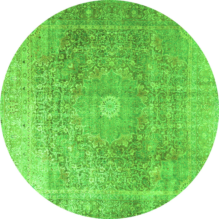 Machine Washable Persian Green Traditional Area Rugs, wshtr3747grn