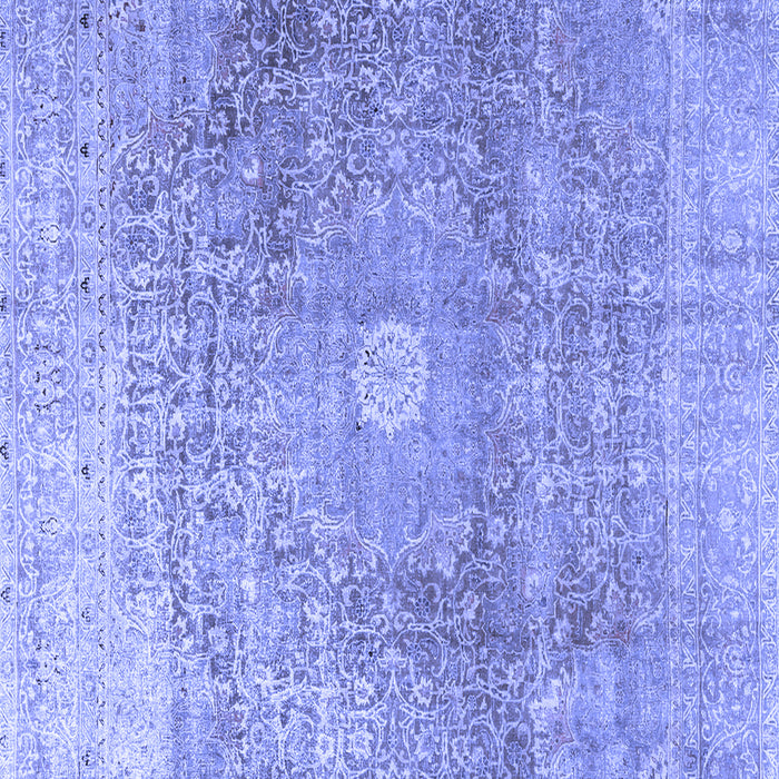 Machine Washable Persian Blue Traditional Rug, wshtr3747blu
