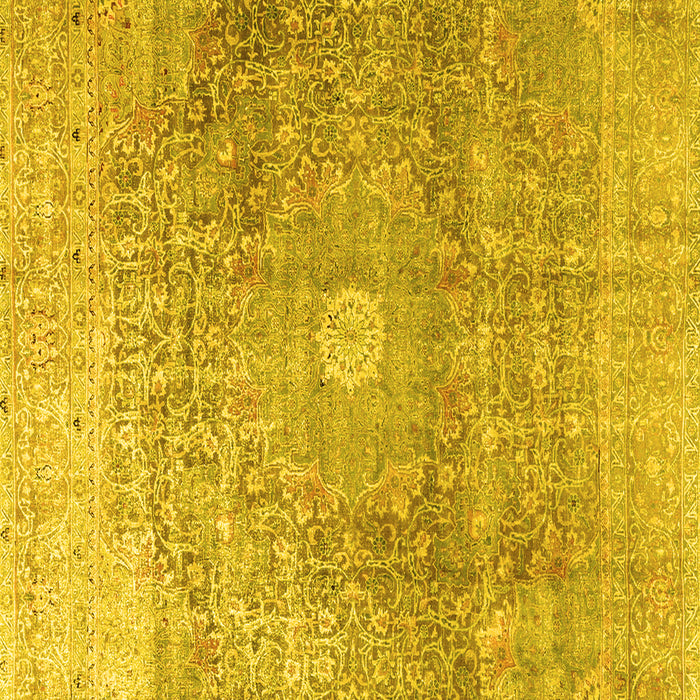Machine Washable Persian Yellow Traditional Rug, wshtr3747yw