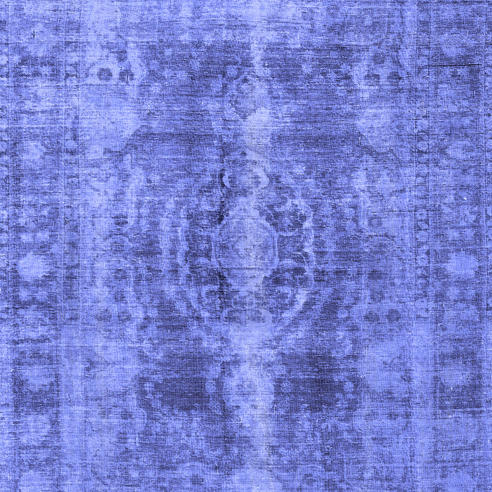 Machine Washable Persian Blue Traditional Rug, wshtr3748blu