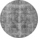 Machine Washable Persian Gray Traditional Rug, wshtr3748gry