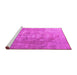 Sideview of Machine Washable Persian Pink Traditional Rug, wshtr3749pnk
