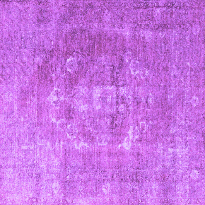 Square Machine Washable Persian Purple Traditional Area Rugs, wshtr3749pur