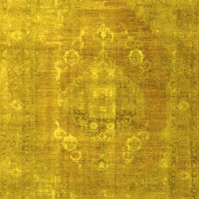 Machine Washable Persian Yellow Traditional Rug, wshtr3749yw