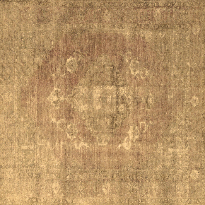 Square Persian Brown Traditional Rug, tr3749brn