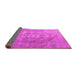 Sideview of Persian Pink Traditional Rug, tr3749pnk