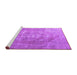 Sideview of Machine Washable Persian Purple Traditional Area Rugs, wshtr3749pur