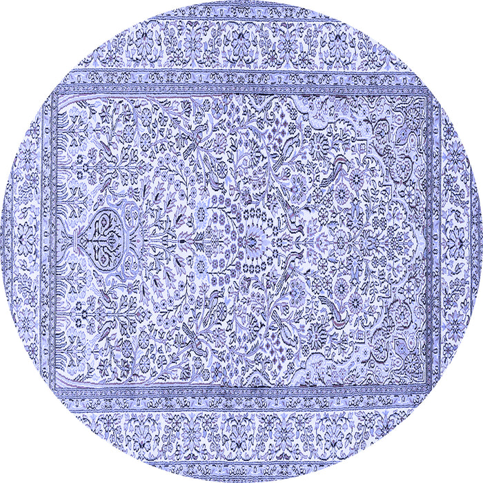 Round Persian Blue Traditional Rug, tr374blu