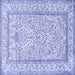 Square Persian Blue Traditional Rug, tr374blu