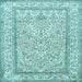 Square Persian Light Blue Traditional Rug, tr374lblu