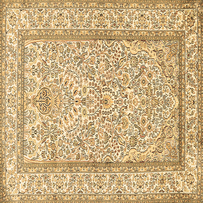 Square Machine Washable Persian Brown Traditional Rug, wshtr374brn