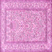 Square Persian Pink Traditional Rug, tr374pnk