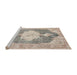 Sideview of Machine Washable Traditional Dark Almond Brown Rug, wshtr3750