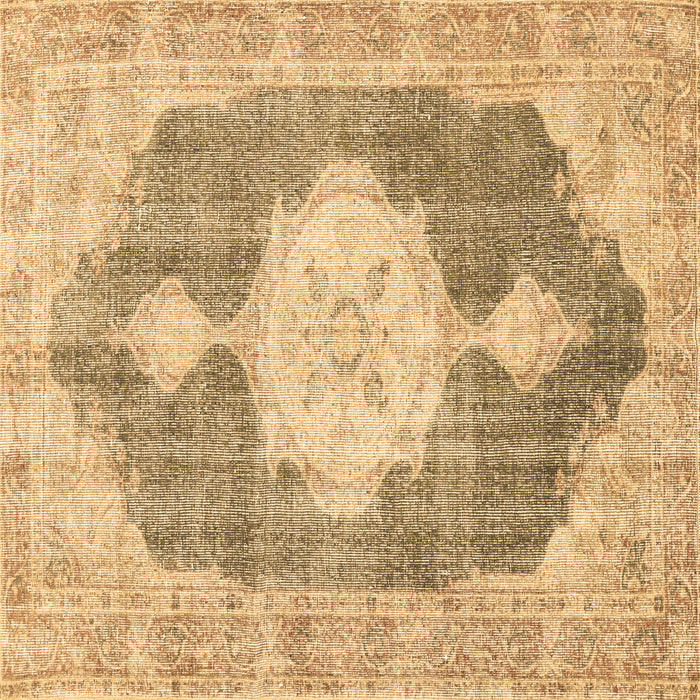 Square Persian Brown Traditional Rug, tr3750brn