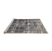 Sideview of Machine Washable Traditional Ash Gray Rug, wshtr3751