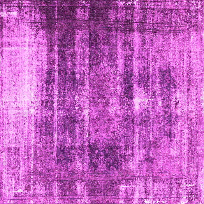 Square Machine Washable Persian Pink Traditional Rug, wshtr3751pnk