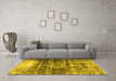 Machine Washable Persian Yellow Traditional Rug in a Living Room, wshtr3751yw