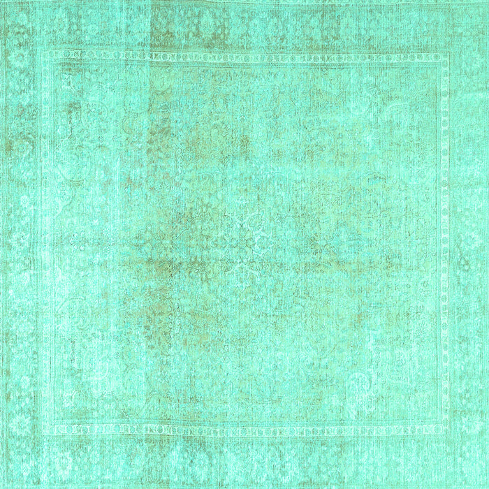 Square Persian Turquoise Traditional Rug, tr3752turq