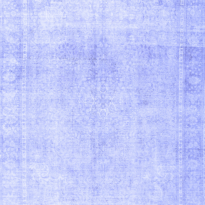 Machine Washable Persian Blue Traditional Rug, wshtr3752blu