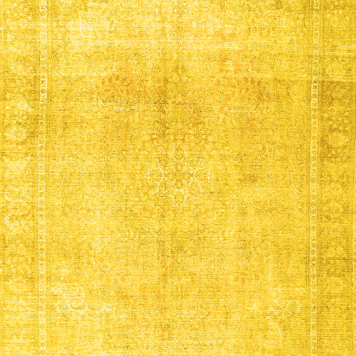 Machine Washable Persian Yellow Traditional Rug, wshtr3752yw