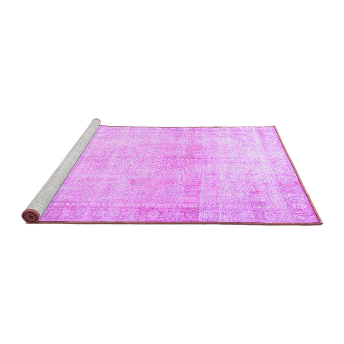 Sideview of Machine Washable Persian Purple Traditional Area Rugs, wshtr3752pur
