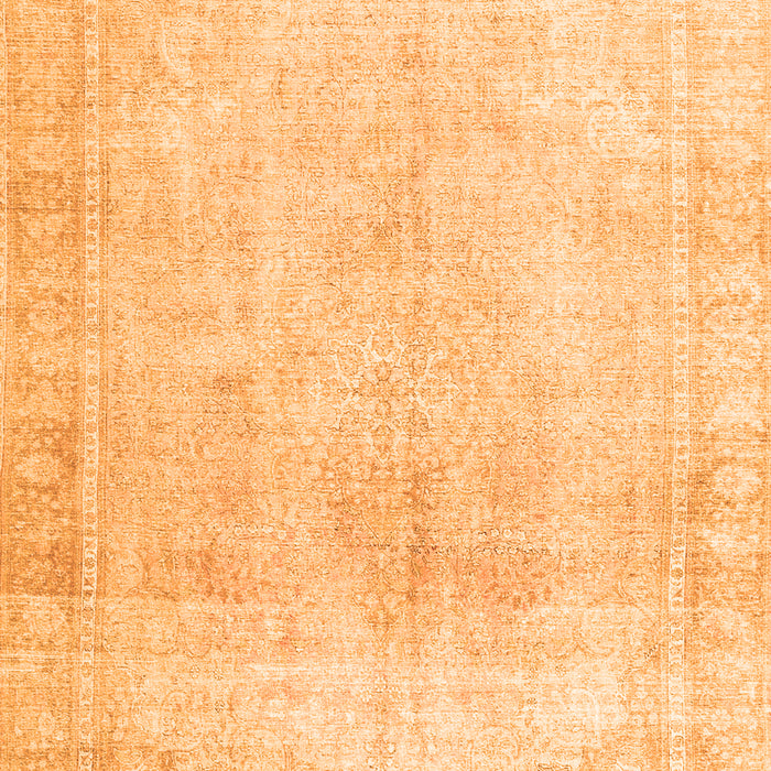 Serging Thickness of Machine Washable Persian Orange Traditional Area Rugs, wshtr3752org