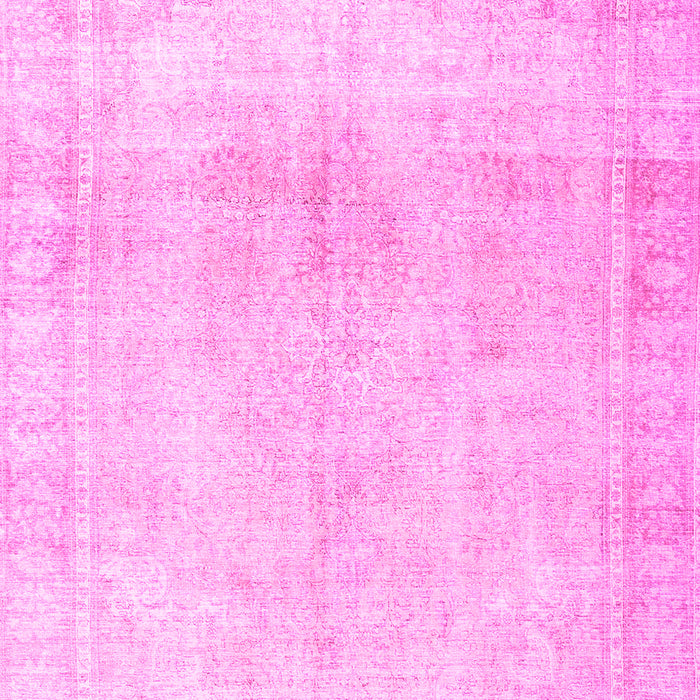 Machine Washable Persian Pink Traditional Rug, wshtr3752pnk