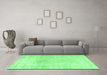 Machine Washable Persian Emerald Green Traditional Area Rugs in a Living Room,, wshtr3752emgrn