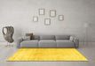 Machine Washable Persian Yellow Traditional Rug in a Living Room, wshtr3752yw